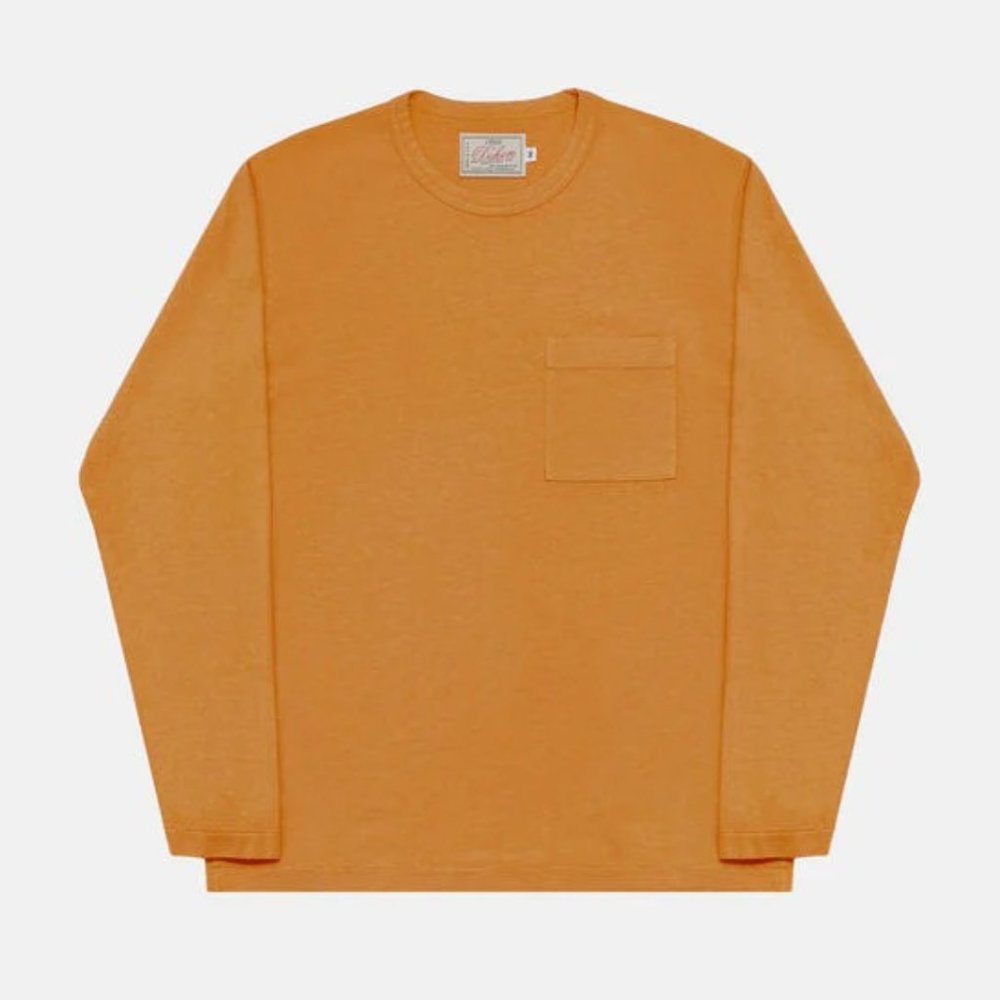 Heavy Duty Long Sleeve Pocket Tee - Old Gold (NWT) (Deadstock)